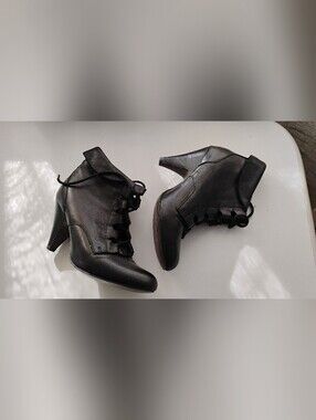 🤩Aldo Y2K Boots Black Leather Vintage 37